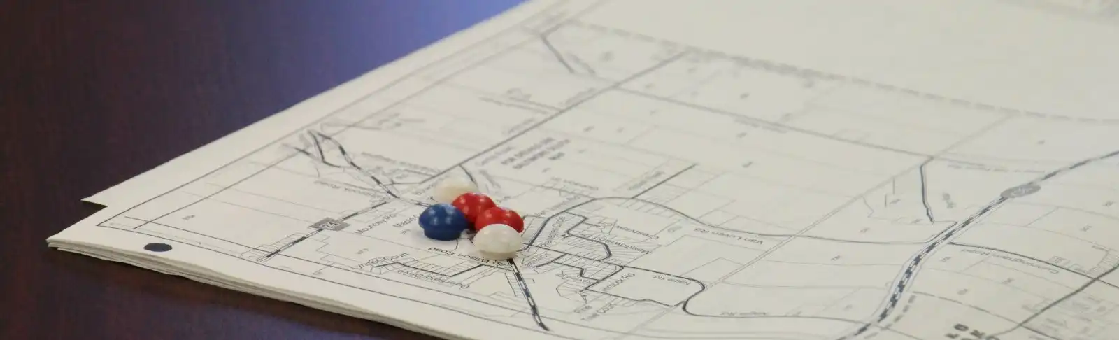 pins on a map