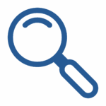 Icon of a magnifying glass. 