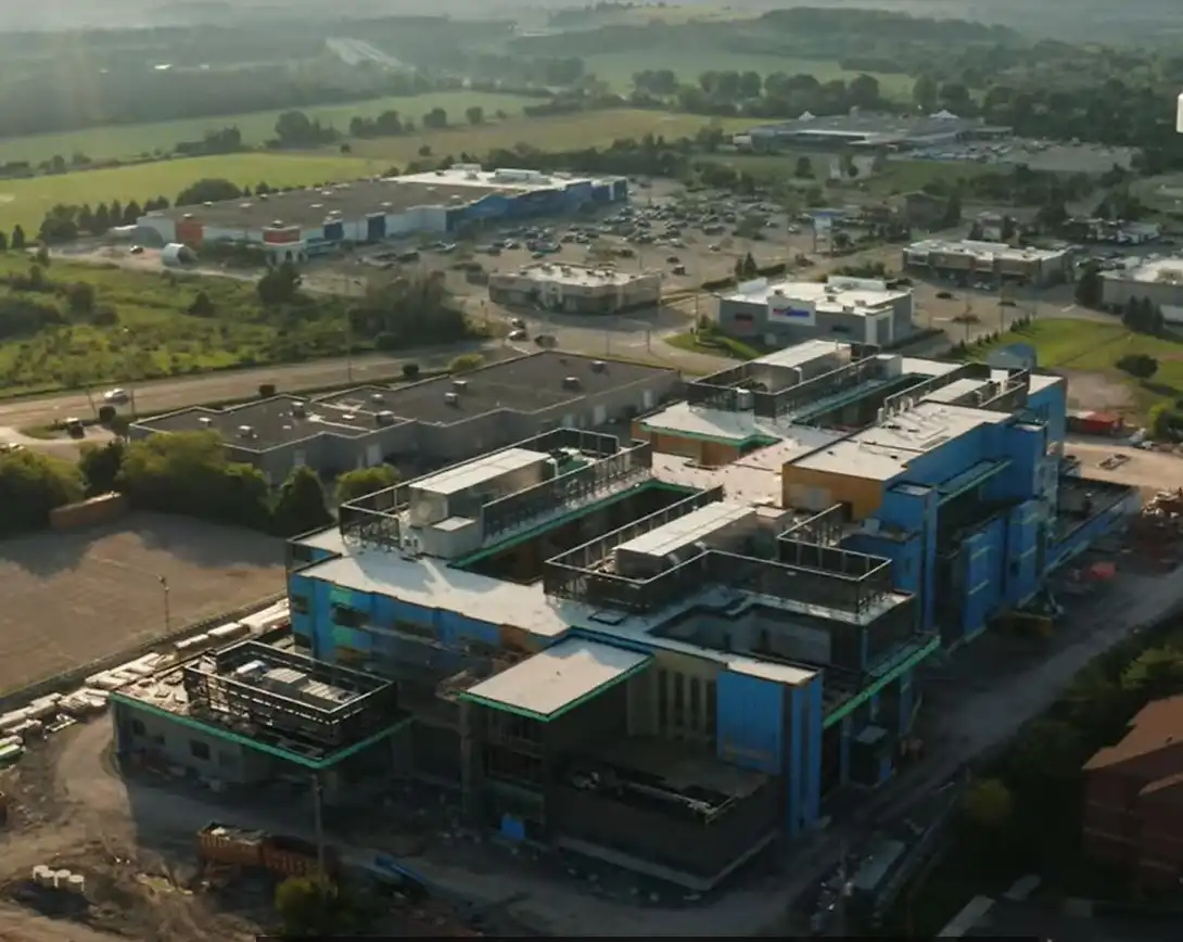 Aerial photo of the new GPL/NCAM redevelopment