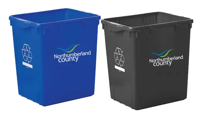 Blue and grey boxes