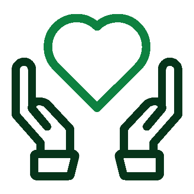 Hands holding heart