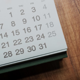 image of corner of calendar