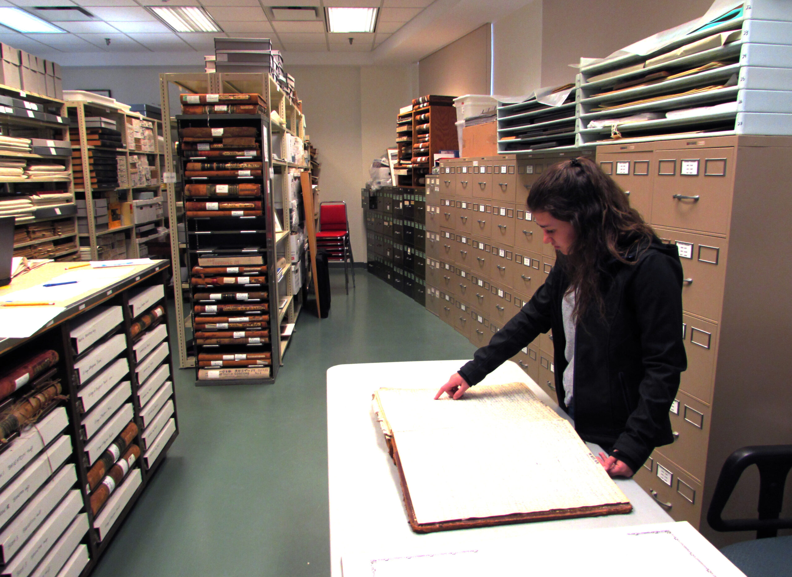 Northumberland County staff member working the County's Archives and Museum.