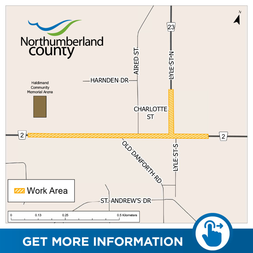 Map of the work area. 