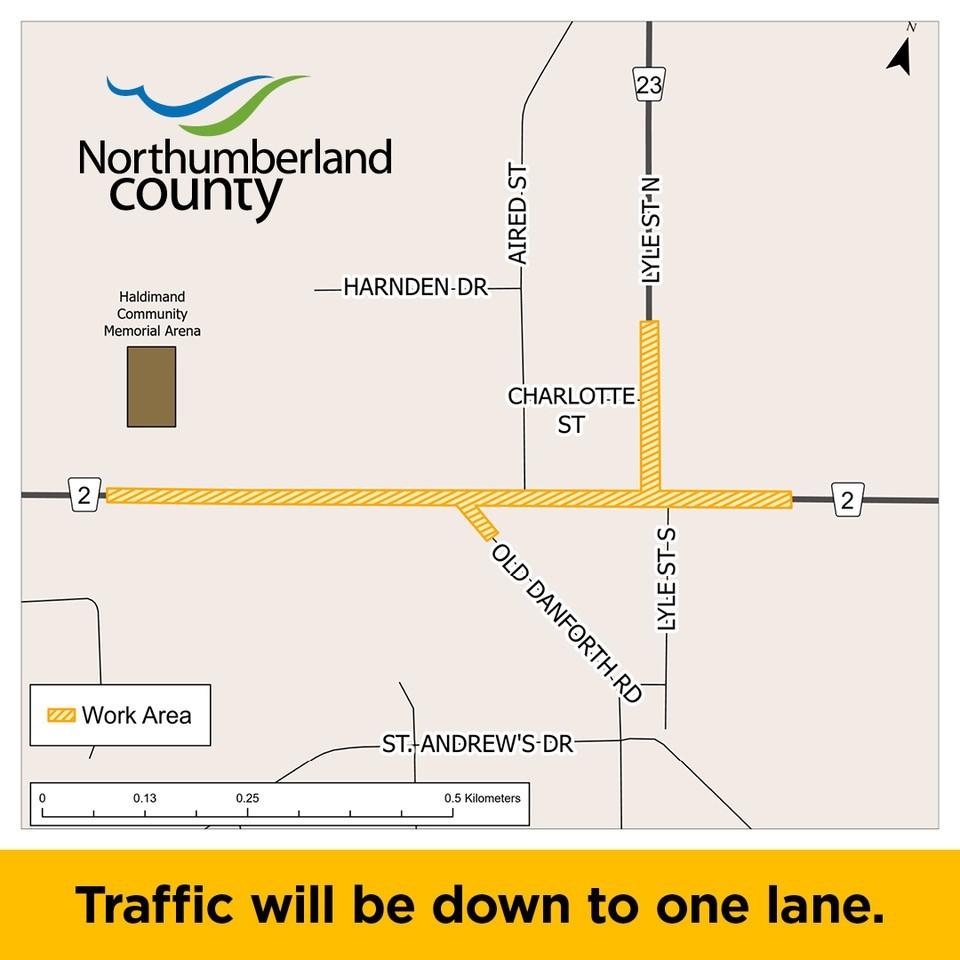 Detour map of the Grafton project