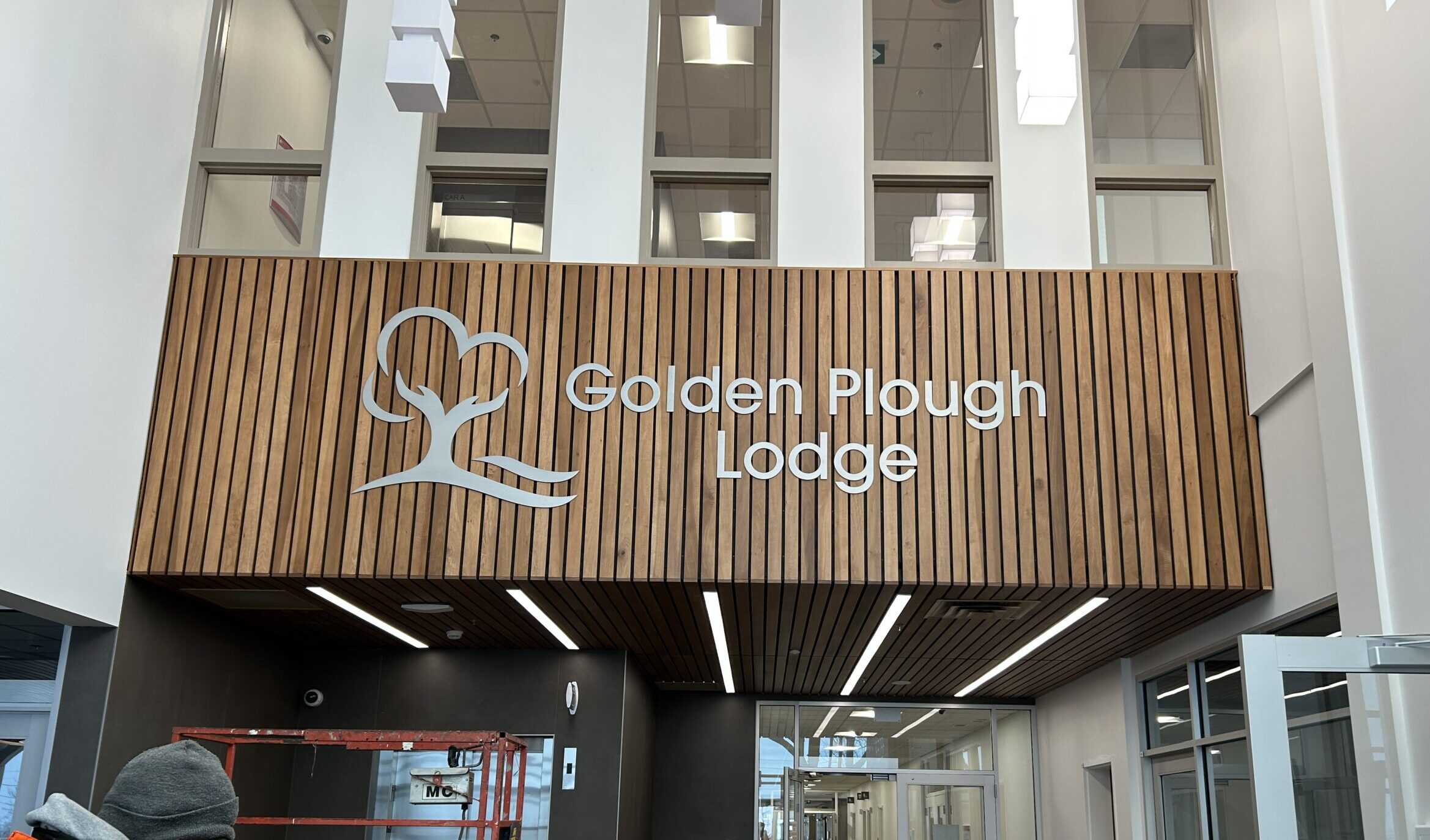 New GPL logo in lobby of new home