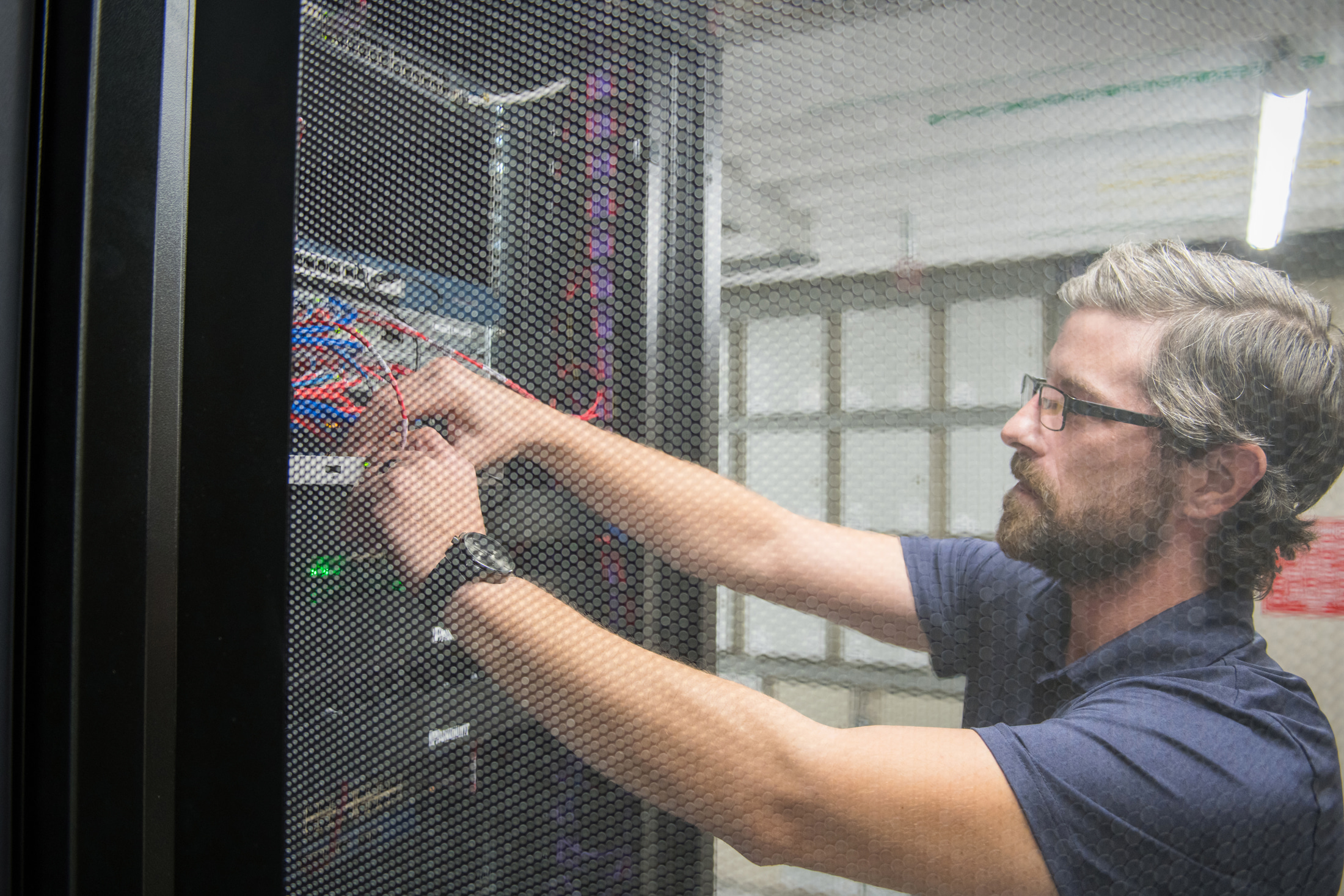 IT staff works on infrastructure