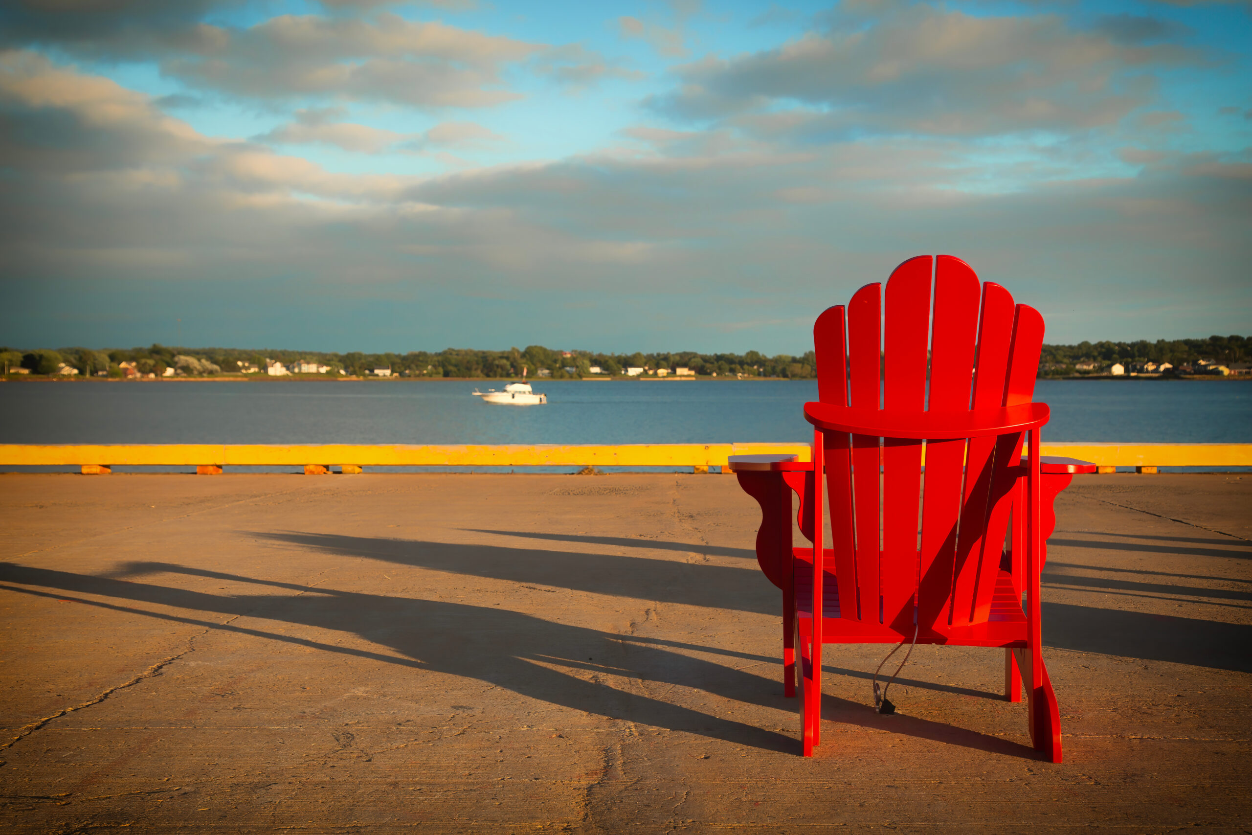 Chair looking out over a large body of water