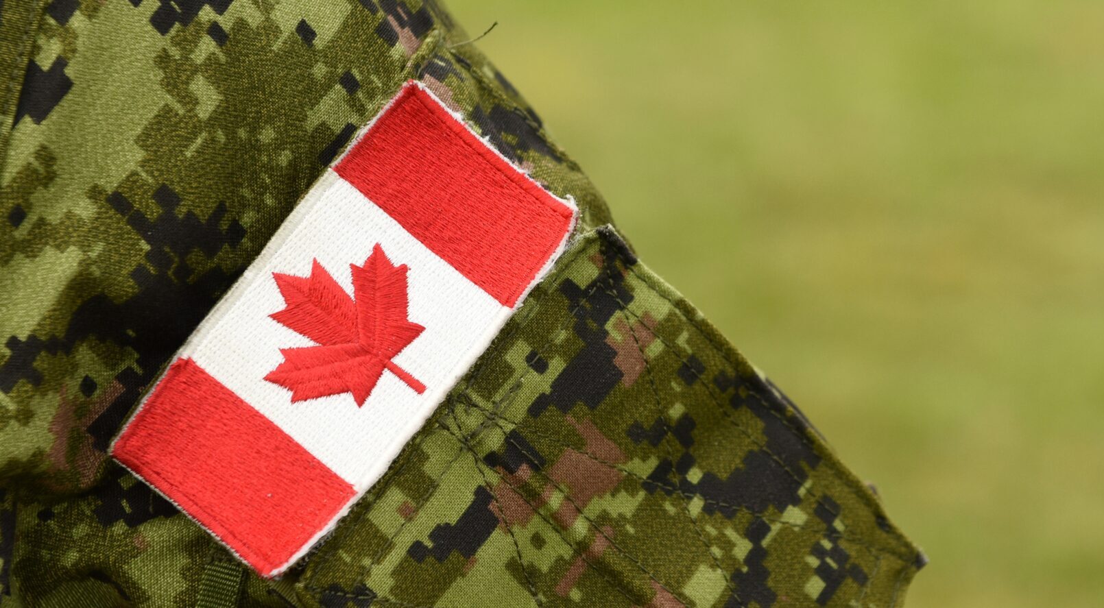 Flag,Of,Canada,On,Soldiers,Arm.,Canadian,Armed,Forces,(caf).