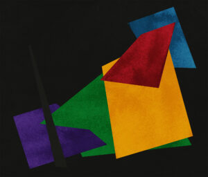 Geometric artwork inspired by the County's performance dashboard. 