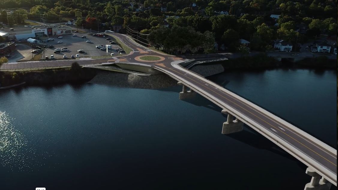 Digital mock up of proposed Trent River Crossing and Arterial Road network